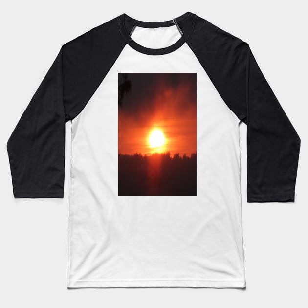 Golden Sunrise Over the Columbia River 3 Baseball T-Shirt by DlmtleArt